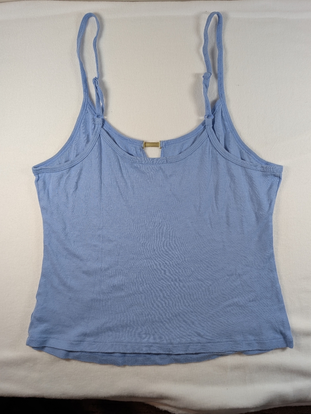 PINK Victoria's Secret Light Blue Spaghetti Strap Tank Top - Picture 2 of 7